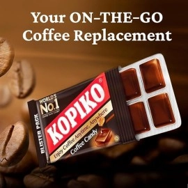 Kopiko Coffee Candy Blister (Pack of 4) with 2 Instant Coffee in Container
