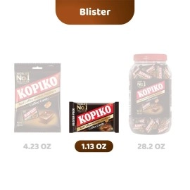 Kopiko Coffee Candy Blister (Pack of 4) with 2 Instant Coffee in Container