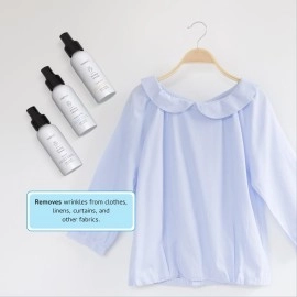 Begley\'s 3-in-1 Wrinkle Remover, Quick Fix Wrinkle Release, Static Cling Remover, Odor Eliminator and Fabric Refresher Spray - Plant-Derived, USDA Certified Biobased - Fragrance-Free, 3 oz Travel Size