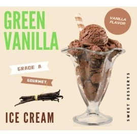 GREEN VANILLA 10 Madagascar Beans-Whole Pods Grade A for Extract And Homemade Baking 4\'\'-6\'\'(Pack of 1)