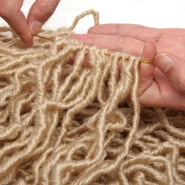 Leeven 30 Inch Blonde Natural Butterfly Soft Locs Distressed New Faux Locs Crochet Braids Hair 1 Pack Pre Looped Long Goddess Locs Curly Afro Roots Synthetic Hair Extensions for Women 15 Strands 613