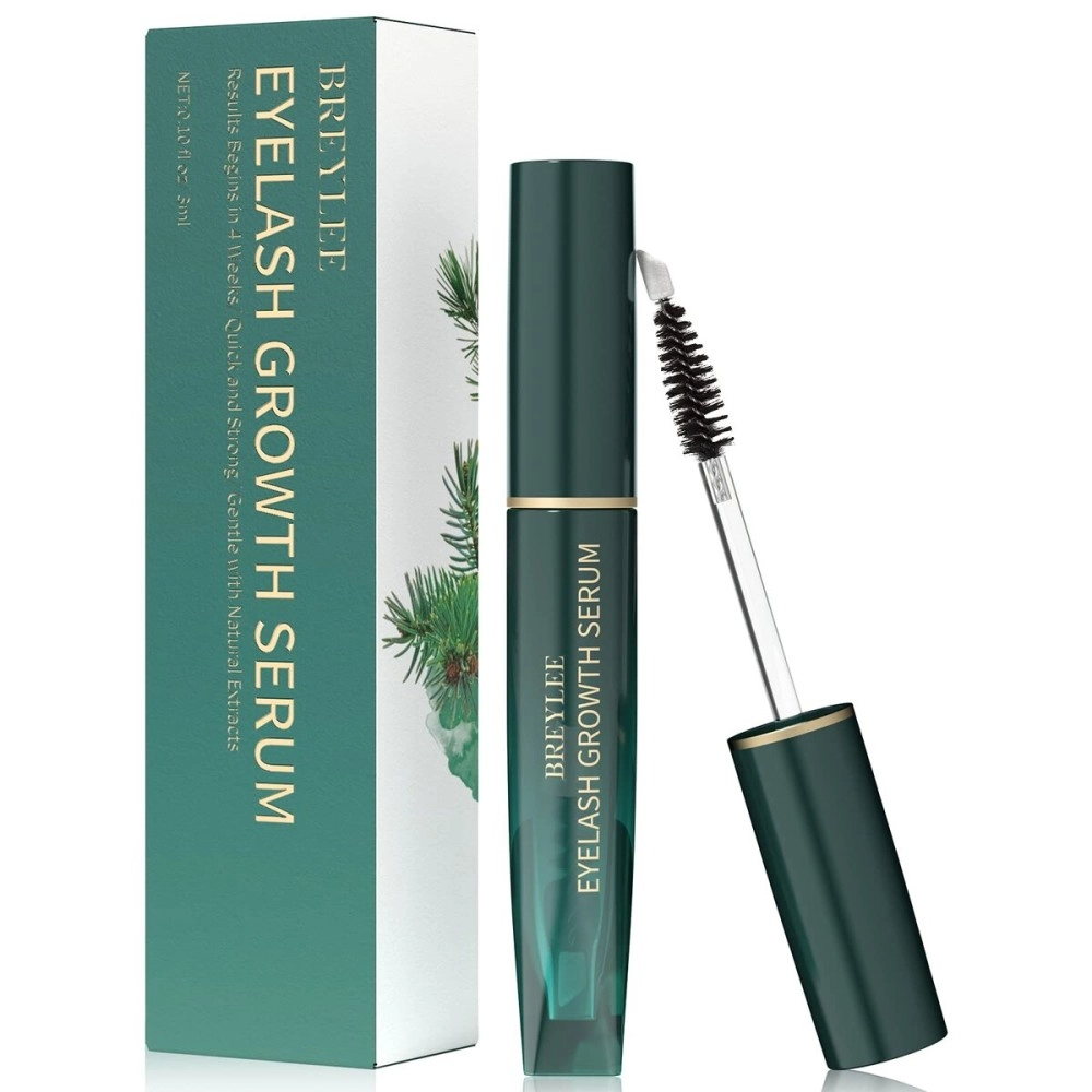 BREYLEE Eyelash Growth Serum, Lash Boost Serum, Eyelash Serum Lash Serum for Eyelash Growth, Eyelash Conditioner for Longer, Fuller, & Thicker Lashes (3ML/ 0.1 Fl. Oz)