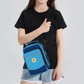 CURMIO EpiPen Carrying Case, Insulated Medicine Bag for Epi Pens, Auvi-Q, Asthma Inhaler, Spacer, Blue (Bag Only, Patented Design)