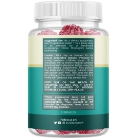 Natures Craft Potent Chewable Magnesium Citrate Gummies - Calming Magnesium Gummies for Women and Men for Sleep Support Restless Legs Cramps and Muscle Health - Tasty Non GMO Vegan Gummy Vitamin