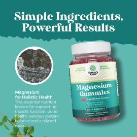 Natures Craft Potent Chewable Magnesium Citrate Gummies - Calming Magnesium Gummies for Women and Men for Sleep Support Restless Legs Cramps and Muscle Health - Tasty Non GMO Vegan Gummy Vitamin