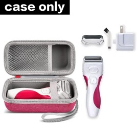 Case Compatible with Panasonic ES2207P/ ES2216PC/ ES2291D Electric Shaver for Women Cordless 3 Blade Razor Pop-Up Trimmer Close Curves. Ladies Shave Razors Holder Fits for Charger -Pink (Box Only)