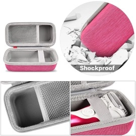 Case Compatible with Panasonic ES2207P/ ES2216PC/ ES2291D Electric Shaver for Women Cordless 3 Blade Razor Pop-Up Trimmer Close Curves. Ladies Shave Razors Holder Fits for Charger -Pink (Box Only)