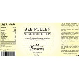 Health and Harmony | World Collection Bee Pollen Granules | 10oz