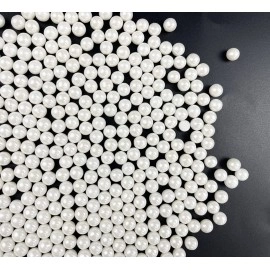 Sprinkles Pearl Sugar 7mm Candy 120g/ 4.2oz Baking Edible Cake Decorations Cupcake Toppers Cookie Decorating Ice Cream Toppings Celebrations Shaker Jar Wedding Shower Party Christmas Supplies White