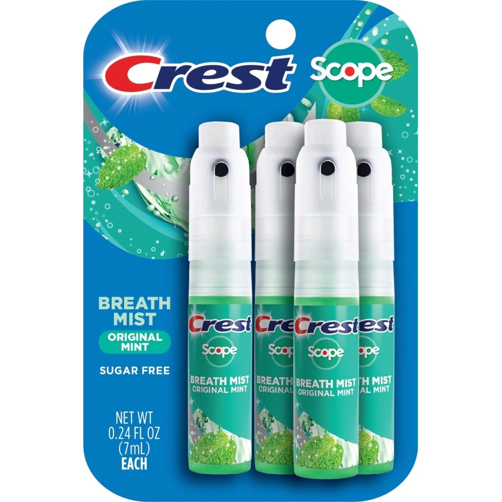 Crest Scope | A pack of 4 mint mist sprays (4 sprays total) - 5ml - Made in an FDA audited facility in the USA