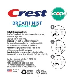 Crest Scope | A pack of 4 mint mist sprays (4 sprays total) - 5ml - Made in an FDA audited facility in the USA