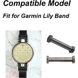 EANWireless compatible for Garmin Lily Watch Band Tool Kit Replacement, Stainless Steel Screws and Wrench Removal Tools for Garmin Lily Women Smart Watch-4 PackSilver