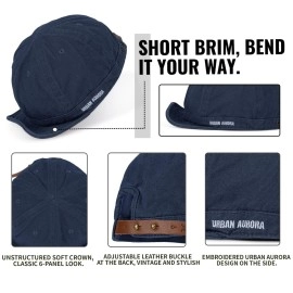 Clape Stylish Short Brim Soft Cap Baseball Cap Trucker/Baseball Style Hat Cap, Dy06-navy, One size