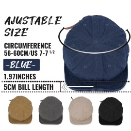 Clape Stylish Short Brim Soft Cap Baseball Cap Trucker/Baseball Style Hat Cap, Dy06-navy, One size