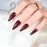 iMABC 24pcs Dark Burgundy Press On Fake Nails Medium Long Stiletto Sharp Pointed False Nail Tips Glossy Full Cover Stick On Acrylic Nails For Women And Girls