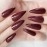 iMABC 24pcs Dark Burgundy Press On Fake Nails Medium Long Stiletto Sharp Pointed False Nail Tips Glossy Full Cover Stick On Acrylic Nails For Women And Girls