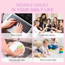 iMABC 24pcs Dark Burgundy Press On Fake Nails Medium Long Stiletto Sharp Pointed False Nail Tips Glossy Full Cover Stick On Acrylic Nails For Women And Girls