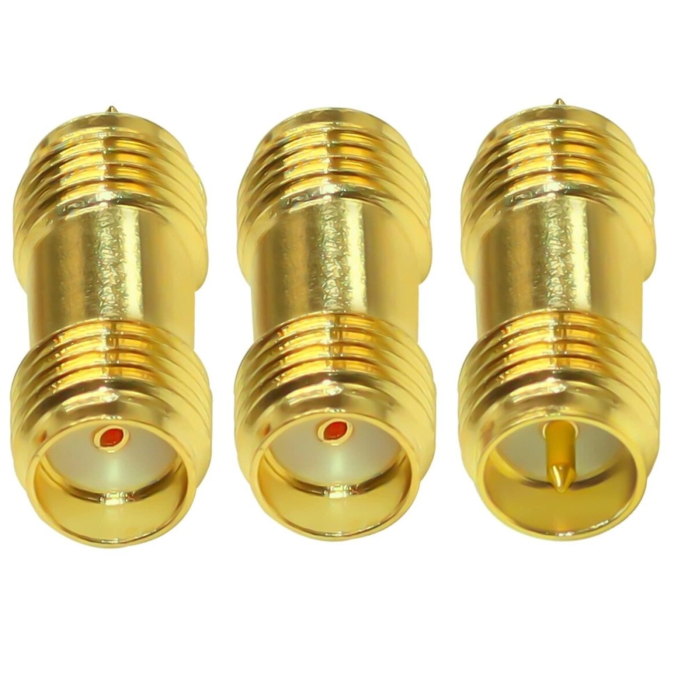 TUOLNK SMA Coupler Barrel Adapter SMA Female to RP-SMA Female RF Connector Kit RF Connector Converter for Antenna Radio Pack of 3