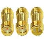 TUOLNK SMA Coupler Barrel Adapter SMA Female to RP-SMA Female RF Connector Kit RF Connector Converter for Antenna Radio Pack of 3
