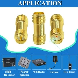 TUOLNK SMA Coupler Barrel Adapter SMA Female to RP-SMA Female RF Connector Kit RF Connector Converter for Antenna Radio Pack of 3