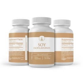 Pure Original Ingredients Soy Isoflavones, (100 Capsules) Always Pure, No Additives or Fillers, Lab Verified