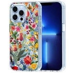 MOSNOVO Case for iPhone 13 Pro, [Buffertech 6.6ft Military-Grade Drop Protection] [Anti Peel Off Tech] Clear TPU Bumper Phone Case Cover Design - In The Garden