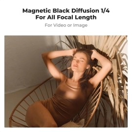 K&F Concept 58mm Magnetic Black Diffusion 1/4 Mist Cinematic Effect Filters + Magnetic Basic Ring + Lens Cap Kit with 28 Multi-Layer Coatings for Camera Lens (Nano-X Series)