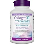 Webber Naturals Collagen30 with Ceramides, Bioactive Collagen Peptides, 120 Tablets, Hydrating Glow, Helps Improve Skin Hydration, Elasticity & Smoothness, Non GMO, Dairy & Gluten Free