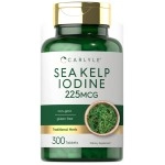 Carlyle Sea Kelp Iodine Supplement | 225mcg | 300 Tablets | Non-GMO, Gluten Free | Traditional Herb Supplement