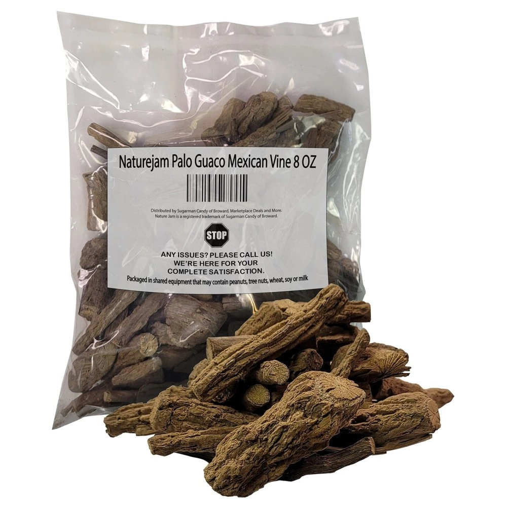 Naturejam Palo Guaco Mexican Vine 8 OZ - Amazing Unique Vine Cut in Chunks aka Raiz De Guaco or Mikania Guaco