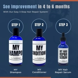 Evan Alexander Fine Grooming MY Hair Repair System for Men - Supports Hair Growth and Nourishes the Scalp - Shampoo, Conditioner, and Hair Growth Oil and Follicle Booster Set