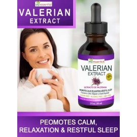ELP ESSENTIAL Valerian Root Extract Drops | 2 fl oz | Sugar Free, Alcohol Free, Non- GMO Gluten Free Liquid