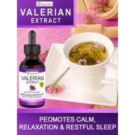 ELP ESSENTIAL Valerian Root Extract Drops | 2 fl oz | Sugar Free, Alcohol Free, Non- GMO Gluten Free Liquid