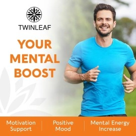 TWINLEAF Dopamine Brain Food Natural Supplement, 1000 mg Blend - Made in USA - Vitamin B 12, L-Tyrosine to Increase Motivation - Boost Your Mental Drive - 90 caps