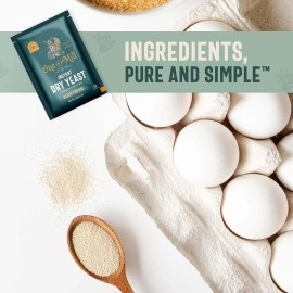 One in a Mill Instant Dry Yeast Packets | Fast Acting Self Rising Yeast for Baking Bread, Cake, Pizza Dough Crust | Kosher | Quick Rapid Rise Leavening Agent for Pastries | 12 Packets