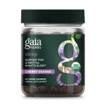 Gaia Herbs Organic Sleep Gummies, Sleep Support, Ashwagandha, Organic Reishi Mushroom, Passionflower, USDA Certified Organic, Non-GMO, Gluten Free, Vegan, 40 Count