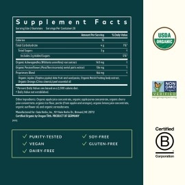 Gaia Herbs Organic Sleep Gummies, Sleep Support, Ashwagandha, Organic Reishi Mushroom, Passionflower, USDA Certified Organic, Non-GMO, Gluten Free, Vegan, 40 Count