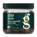 Gaia Herbs Organic Ashwagandha Gummies, Stress Support, Cinnamon, Ginger, Gluten Free, Vegan, 81 Count