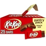 KitKat KIT KAT Milk Chocolate Snack Size Candy, Individually Wrapped, 0.49 oz Bars (25 Count)