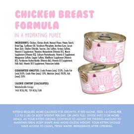 Weruva Kitten, Chicken Breast Formula in a Hydrating Pure, 3oz Can (Pack of 12)