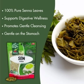 Hanan Senna Leaves (Sen) - Loose Leaf Herbal Tea for Constipation & Weight Loss - 1.1 oz (30 g) All-Natural Wooly Senna Dried Herbs from Peru for Detox, Laxative, Slimming and to Cleanse Bowels