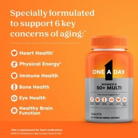 ONE A DAY Womens 50+ Healthy Advantage Multivitamins, Supplement with Vitamins A, C, E, B1, B2, B6, B12, Vitamin D and Calcium, 200 Count
