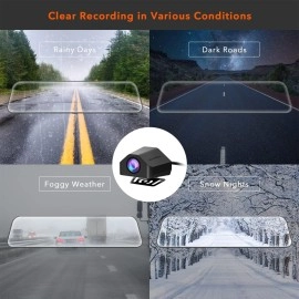 WOLFBOX Upgraded WDR Rear Camera for G840S/T10/T10 Plus/D07, 1080P Waterproof AHD Car Rear View Camera