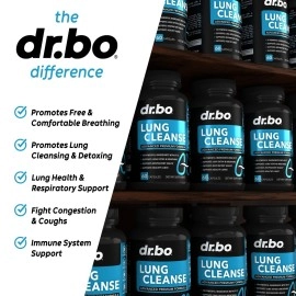 Lung Cleanse Support Supplement - Respiratory Supplements to Quit & Stop Smoking Aids - Herbal Detox for Lungs & Bronchial Health - Smokers Cleanser Breathe Aid for Mucus Clear Relief - 60 Capsules