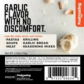 Fodmazing Garlic Replacer Substitute, Low FodMap Garlic Replacement, IBS Friendly, Non-GMO, Fat-Free, Great for Meals and Snacks (20 Servings)