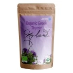 My Land Organic Greek Thyme - Hand Picked From Mount Olympus - Traditionally Dried And Cut Leaves Free From Stems Or Strings - Packaged In A Resealable Bag With A Fresh Aroma And Taste (50g - 1.76oz)
