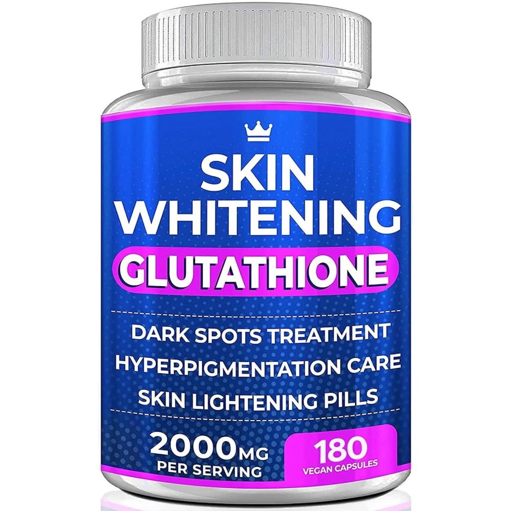 Glutathione Whitening Pills - 180 Capsules 2000mg Glutathione - Effective Skin Lightening Supplement - Dark Spots, Melasma & Acne Scar Remover, Hyperpigmentation Treatment - Anti-Aging Antioxidant
