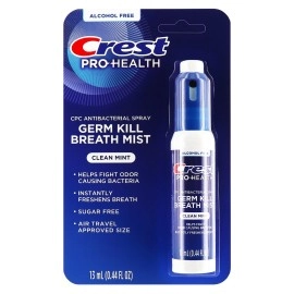 Crest Pro-Health | Portable Alcohol-Free CPC Mist with Clean Mint Flavor | Fights Odor-Causing Germs for Instant Fresh Breath - 1 Count (0.44oz) Breath Spray