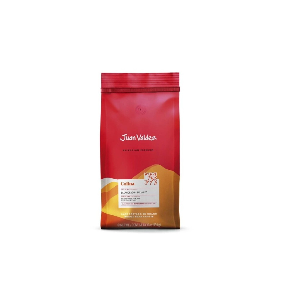 Juan Valdez Colina Whole Bean Coffee, Balanced Roast 16 OZ - Premium Colombian Coffee - Unique Caracolito beans produce a coffee of balanced flavor and mild texture