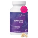 Microbiome Labs Zenbiome Sleep - Lemon Balm Extract & L Theanine to Promote Alpha Brain Waves - Nutritional Supplement - Bifidobacterium Probiotic for Bedtime Support (30 Capsules)